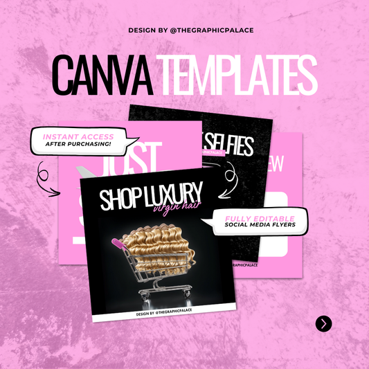 4 DIY Hair Business Flyers | Canva Template